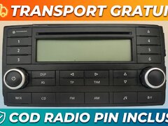 Radio CD Original VW Touareg 7L T5 Delta 7L6035195B + Cod PIN Deblocare Dec